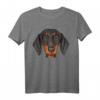 Dackel Hunde Hundemotive Dachshund Kunst Motiv T-Shirt – Klassisch geschnitten, doppelt genähter Saum, ideales Geschenk für Hundeliebhaber