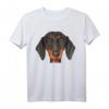 Dackel Hunde Hundemotive Dachshund Kunst Motiv T-Shirt – Klassisch geschnitten, doppelt genähter Saum, ideales Geschenk für Hundeliebhaber