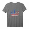 New York Skyline Stars und Stripes USA Flagge Kunst Liebe NY T-Shirt – Perfektes Souvenir für Fans, Besucher & Einwohner