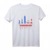 New York Skyline Stars und Stripes USA Flagge Kunst Liebe NY T-Shirt – Perfektes Souvenir für Fans, Besucher & Einwohner