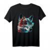 Wolf Tier Druck Kunst Sonnenbrille Wolf T-Shirt - Perfekt für Wolfs- und Tierliebhaber, Freunde & Familie