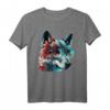 Wolf Tier Druck Kunst Sonnenbrille Wolf T-Shirt - Perfekt für Wolfs- und Tierliebhaber, Freunde & Familie
