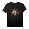 Panda Kunstwerk - Herbst Blätter Tiermotiv T-Shirt für Tierliebhaber und Naturfreunde