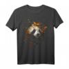 Panda Kunstwerk - Herbst Blätter Tiermotiv T-Shirt für Tierliebhaber und Naturfreunde
