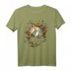 Panda Kunstwerk - Herbst Blätter Tiermotiv T-Shirt für Tierliebhaber und Naturfreunde
