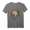 Panda Kunstwerk - Herbst Blätter Tiermotiv T-Shirt für Tierliebhaber und Naturfreunde