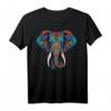 Geometrie Elefant Mandala T-Shirt - Niedliches Elefanten-Design für Elefantenliebhaber, Yoga & Meditation