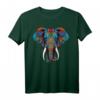 Geometrie Elefant Mandala T-Shirt - Niedliches Elefanten-Design für Elefantenliebhaber, Yoga & Meditation