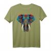 Geometrie Elefant Mandala T-Shirt - Niedliches Elefanten-Design für Elefantenliebhaber, Yoga & Meditation