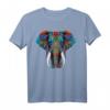 Geometrie Elefant Mandala T-Shirt - Niedliches Elefanten-Design für Elefantenliebhaber, Yoga & Meditation