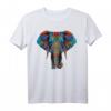 Geometrie Elefant Mandala T-Shirt - Niedliches Elefanten-Design für Elefantenliebhaber, Yoga & Meditation