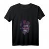 Schlange um den Schädel Tattoo Kunst T-Shirt mit V-Ausschnitt – Perfekt für Kunst- und Schlangenliebhaber