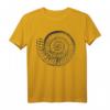 Ammonit Fossil T-Shirt mit grafischer Kunst - Beunruhigte Design, klassisch geschnitten, perfekte Geschenkidee für Fossilien- und Kunstliebhaber