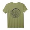 Ammonit Fossil T-Shirt mit grafischer Kunst - Beunruhigte Design, klassisch geschnitten, perfekte Geschenkidee für Fossilien- und Kunstliebhaber