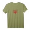 Rote Mohnblume Aquarell T-Shirt mit Abstrakter Malerei – Kunstvolles Blumen-Shirt im Aquarell-Design von Olga Shvartsur