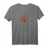 Rote Mohnblume Aquarell T-Shirt mit Abstrakter Malerei – Kunstvolles Blumen-Shirt im Aquarell-Design von Olga Shvartsur