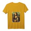Damen La Gioconda - Mona Lisa T-Shirt mit V-Ausschnitt – Berühmte Kunstmalerei als Geschenk für Kunstlehrer, Absolventen & Kunstliebhaber