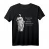 Latein - Summae Opes Inopia Cupiditatum T-Shirt mit Seneca Zitat und Seneca Bildnis – Philosophie Mode für Bildung & Weisheit