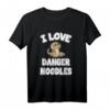 I Love Gefahr Nudeln T-Shirt – Süßes Schlange Tiermotiv für Reptilien- und Schlangenliebhaber, perfekt als Geschenk für Männer, Frauen & Kinder