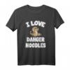 I Love Gefahr Nudeln T-Shirt – Süßes Schlange Tiermotiv für Reptilien- und Schlangenliebhaber, perfekt als Geschenk für Männer, Frauen & Kinder