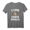 I Love Gefahr Nudeln T-Shirt – Süßes Schlange Tiermotiv für Reptilien- und Schlangenliebhaber, perfekt als Geschenk für Männer, Frauen & Kinder