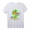 Kawaii Dino Buch lesen Leseratte Bücherwurm Nerd Literatur T-Shirt – Perfekt für Bücherliebhaber & Dino-Fans, ideal zum Tag des Buches am 23. April