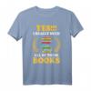 Bücherwurm T-Shirt - Lustiges Geschenk für Bücherliebhaber, Leseratten und Bibliothek-Fans