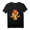 Löwe T-Shirt mit Comic Zeichnung | Lustiges Yoga & Meditation Löwen Motiv – Perfektes Geschenk für Tier- und Safari-Fans