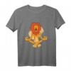 Löwe T-Shirt mit Comic Zeichnung | Lustiges Yoga & Meditation Löwen Motiv – Perfektes Geschenk für Tier- und Safari-Fans