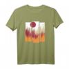 Wald Natur Vintage Geometrisch T-Shirt - Minimalistisches Streetwear für Wandern, Camping & Klettern für Naturliebhaber und Waldfreunde