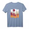 Wald Natur Vintage Geometrisch T-Shirt - Minimalistisches Streetwear für Wandern, Camping & Klettern für Naturliebhaber und Waldfreunde