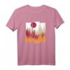Wald Natur Vintage Geometrisch T-Shirt - Minimalistisches Streetwear für Wandern, Camping & Klettern für Naturliebhaber und Waldfreunde