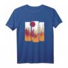 Wald Natur Vintage Geometrisch T-Shirt - Minimalistisches Streetwear für Wandern, Camping & Klettern für Naturliebhaber und Waldfreunde
