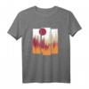 Wald Natur Vintage Geometrisch T-Shirt - Minimalistisches Streetwear für Wandern, Camping & Klettern für Naturliebhaber und Waldfreunde