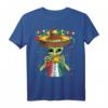 Alien Eating Taco T-Shirt mit UFO und Mexiko Flagge – Lustige Cinco de Mayo Kleidung und perfektes Geschenk für Food- und Sci-Fi-Fans