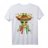 Alien Eating Taco T-Shirt mit UFO und Mexiko Flagge – Lustige Cinco de Mayo Kleidung und perfektes Geschenk für Food- und Sci-Fi-Fans