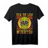 Dia De Los Muertos Green Sugar Skull Cross T-Shirt – Farbenfrohes Totenkopf-Design für Día de los Muertos Feierlichkeiten