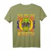 Dia De Los Muertos Green Sugar Skull Cross T-Shirt – Farbenfrohes Totenkopf-Design für Día de los Muertos Feierlichkeiten