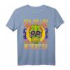 Dia De Los Muertos Green Sugar Skull Cross T-Shirt – Farbenfrohes Totenkopf-Design für Día de los Muertos Feierlichkeiten