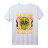 Dia De Los Muertos Green Sugar Skull Cross T-Shirt – Farbenfrohes Totenkopf-Design für Día de los Muertos Feierlichkeiten