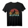 Vintage Alpha Wolf Retro Alpha Male T-Shirt – Lustiges Design für Meme-Fans, Wolfsliebhaber und Alpha Männchen