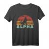 Vintage Alpha Wolf Retro Alpha Male T-Shirt – Lustiges Design für Meme-Fans, Wolfsliebhaber und Alpha Männchen