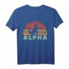 Vintage Alpha Wolf Retro Alpha Male T-Shirt – Lustiges Design für Meme-Fans, Wolfsliebhaber und Alpha Männchen
