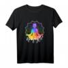 Namaste Aquarell Regenbogen Mandala Chakra Meditation Yoga T-Shirt – Genderneutrales Spirituelles Yoga-Shirt für Meditation, Streetwear & LGBTQ Community