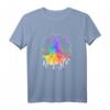 Namaste Aquarell Regenbogen Mandala Chakra Meditation Yoga T-Shirt – Genderneutrales Spirituelles Yoga-Shirt für Meditation, Streetwear & LGBTQ Community