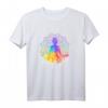 Namaste Aquarell Regenbogen Mandala Chakra Meditation Yoga T-Shirt – Genderneutrales Spirituelles Yoga-Shirt für Meditation, Streetwear & LGBTQ Community