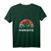 Damen Om Namaste Retro Meditation Workout Yoga T-Shirt mit V-Ausschnitt – Perfektes Geschenk für Yoga-Liebhaber, Lehrer & Achtsamkeits-Enthusiasten