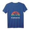 Damen Om Namaste Retro Meditation Workout Yoga T-Shirt mit V-Ausschnitt – Perfektes Geschenk für Yoga-Liebhaber, Lehrer & Achtsamkeits-Enthusiasten