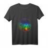 Damen Mandala, Mond, Chakra, Meditation - V-Ausschnitt T-Shirt, Inspirierendes Geschenk für Achtsamkeit, Yoga & Spirituelle Praxis