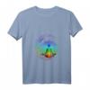 Damen Mandala, Mond, Chakra, Meditation - V-Ausschnitt T-Shirt, Inspirierendes Geschenk für Achtsamkeit, Yoga & Spirituelle Praxis